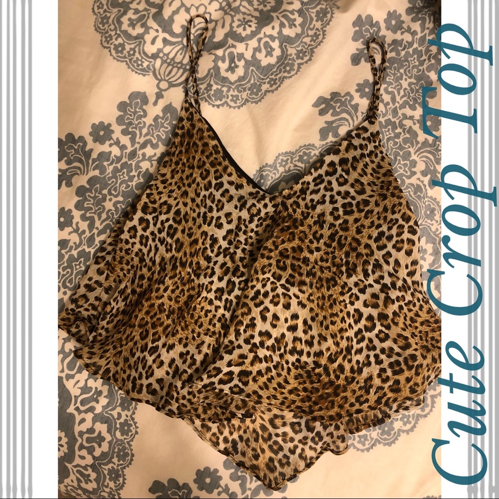 Leopard Print Crop Top- NWOT